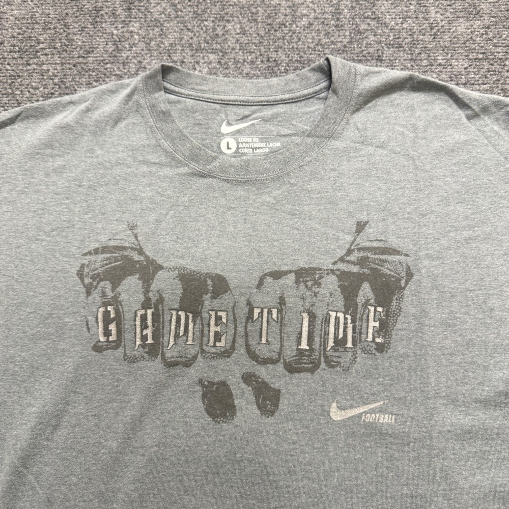 VTG Nike Gametime T-shirt Men's L Grey Y2K Basketball T - Picture 6 of 6